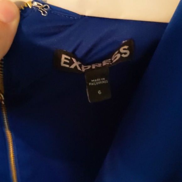 Cobalt Blue mini dress fit and flare style - Picture 5 of 5